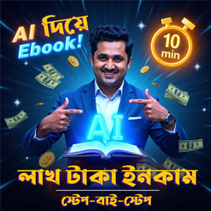 📚 AI দিয়ে ইবুক লিখে আয় করুন :  স্টেপ-বাই-স্টেপ গাইড